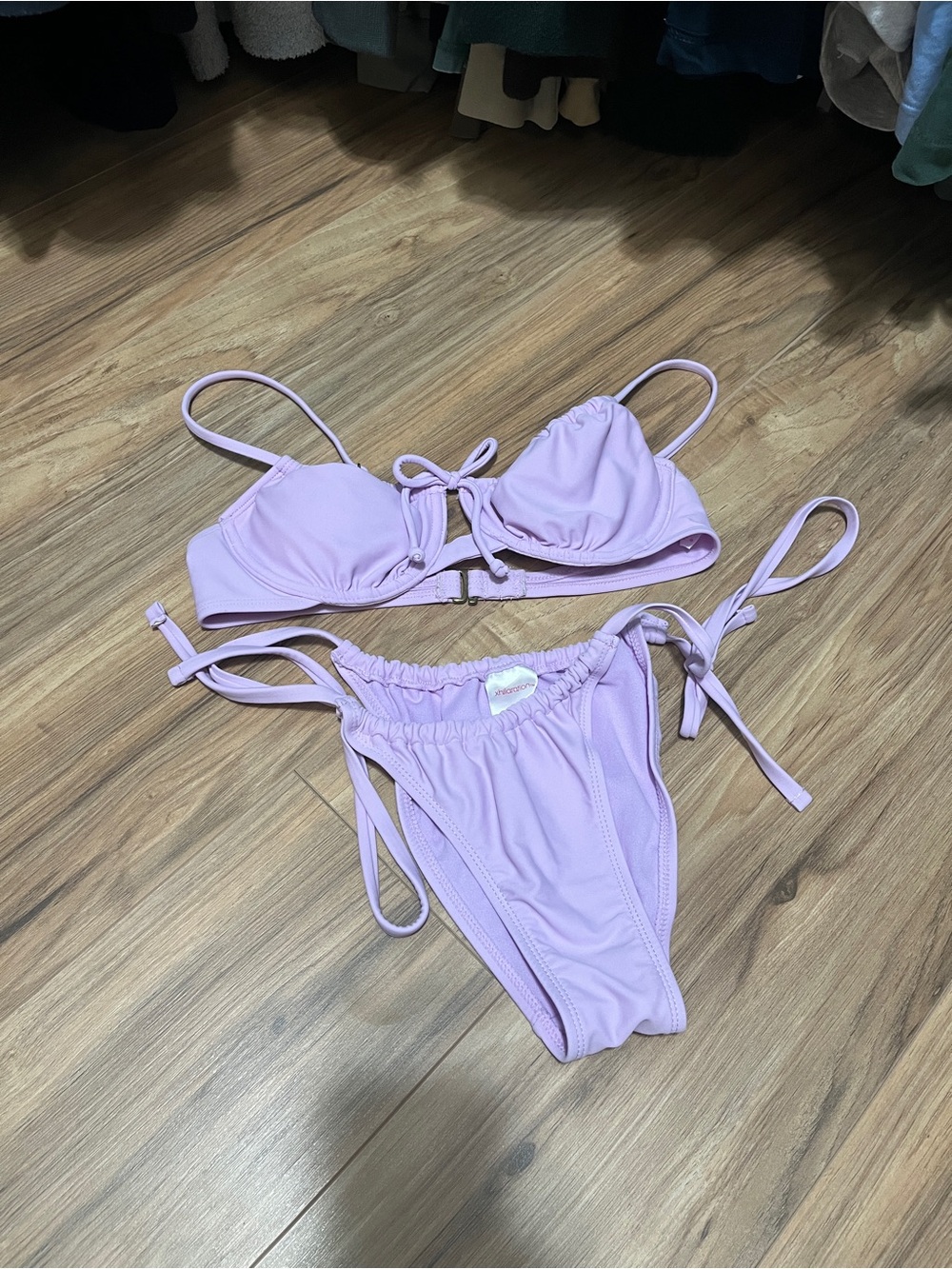 Xhilaration Lilac Tie-Side Bikini - Light Purple